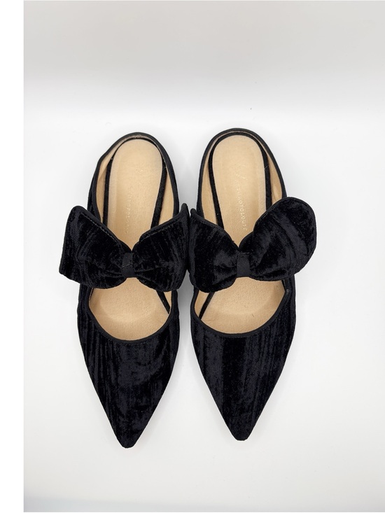 Anthropologie Shoes - Anthropologie Livia Bow Flats Black Velvet